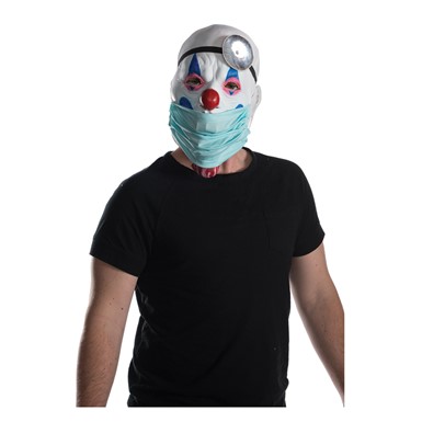 Adult Dr. Skitzo Clown Mask with Removable Mouth Guard