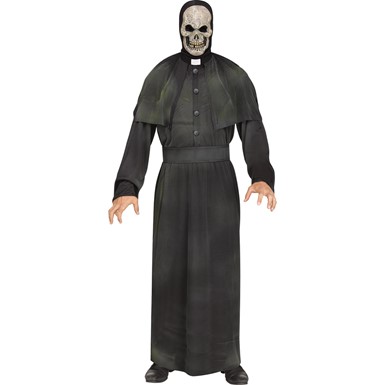Adult Minister of Mayhem Scary Religious Priest Costume