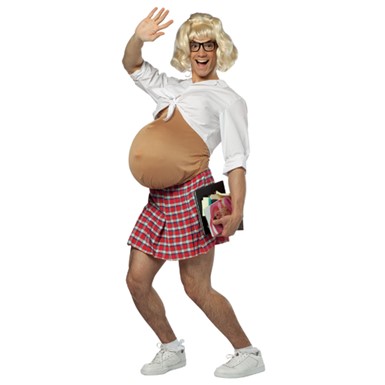 Adult Pregnant School Girl Halloween Costume