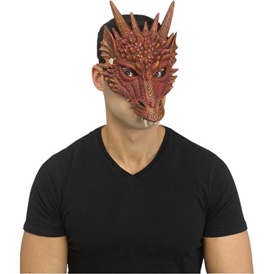 Adult Red Fire Dragon Rhaegal Mask