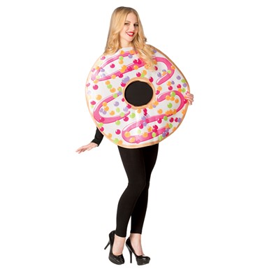 Adult White Frosted Donut Halloween Costume