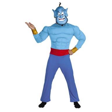Aladdin Genie Muscle Adult Standard Size Costume 44