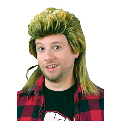 Blond Mullet Country Wig for Mens Halloween Costume