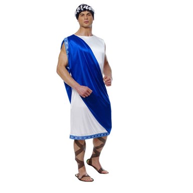 Blue Greek Emperor Adult Mens Costume Standard Size 42-46