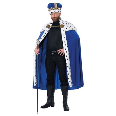 Blue Royal Cape and Crown Set Costume Kit
