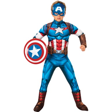 Boys Avengers Deluxe Captain America Halloween Costume