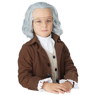 Boys Benjamin Franklin Halloween Wig