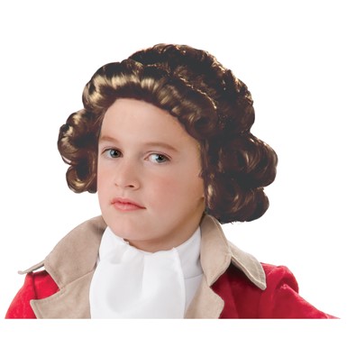 Boys Brown Colonial Costume Wig