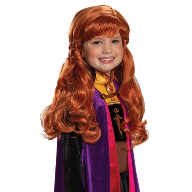 Child Frozen Anna Costume Wig