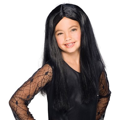 Child Masquerade Black Wig Halloween Accessories