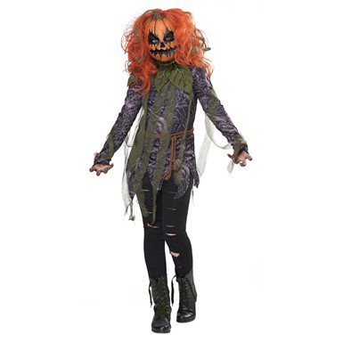 Child Pumpkin Monster Girl Halloween Costume