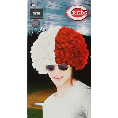 Cincinnati Reds Wig MLB Baseball Halloween Accessory