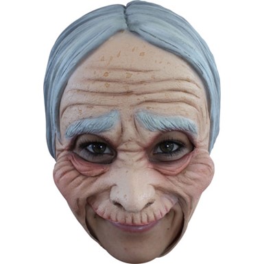 Creepy Old Lady Grandma Halloween Mask