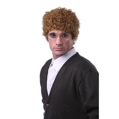 Curly Red Afro Funny White Guy Adult Halloween Wig