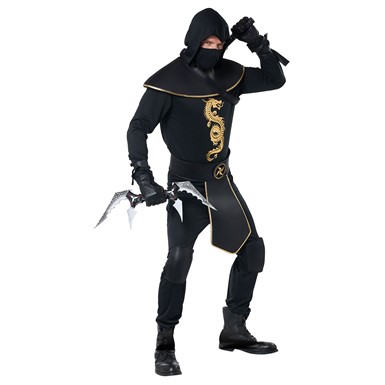 Elite Assassin Adult Mens Ninja Halloween Costume