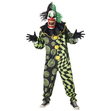 Funhouse Freak Scary Clown Mens Adult Costume