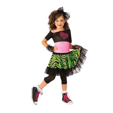 Girls 80s Material Girl Child Halloween Costume