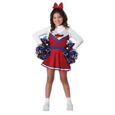 Girls Go Team Cheerleader Child Halloween Costume