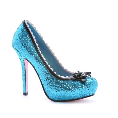Glitter Blue Princess Womens 5" High Heels