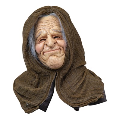 Grandma Hood Old Lady Adult Costume Mask
