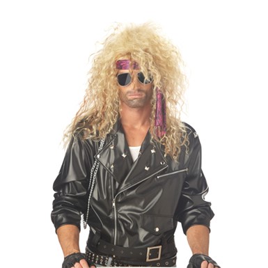 Heavy Metal Rocker Blonde Wig for Halloween Costume