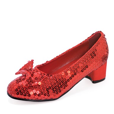 Girls Red Glitter Shoes - Judy Heels 