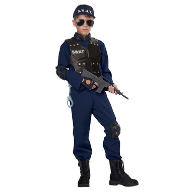 Kids Junior SWAT Police Halloween Costume