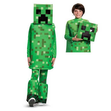 Kids Minecraft Creeper Prestige Halloween Costume