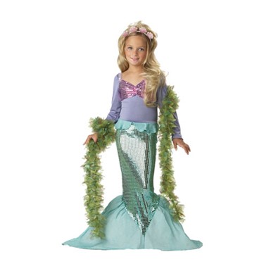 Little Mermaid Sequins Kids Halloween Costume