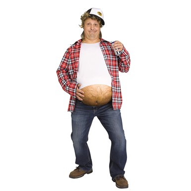 Mens Big Beer Belly Adult Costume Accessory