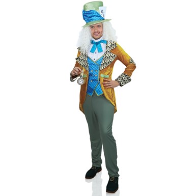 Mens Classic Mad Hatter Alice in Wonderland Costume