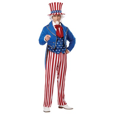 Mens Deluxe Uncle Sam Halloween Costume