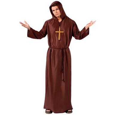 Mens Monk Jesuit Religious Halloween Costume