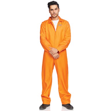 Mens Orange Prison Jumpsuit Costume