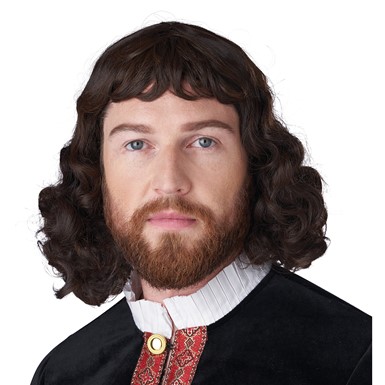 Mens Renaissance Lord Adult Medieval Halloween Wig