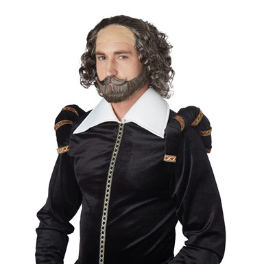Mens William Shakespeare Costume Wig