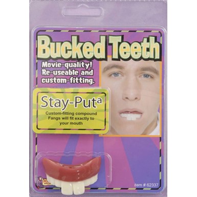 Nerd Dork Geeky Buck Teeth Halloween Costume Accessory