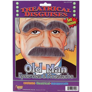 Old Man Eyebrows and Moustache Costume Accessories
