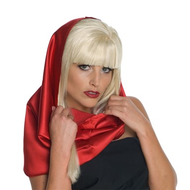 Red Lady Gaga Womens Halloween Head Scarf