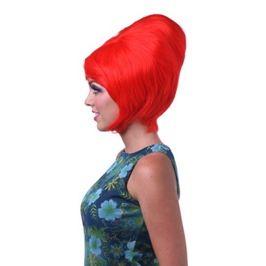 Red Womens Beehive Halloween Costume Wig