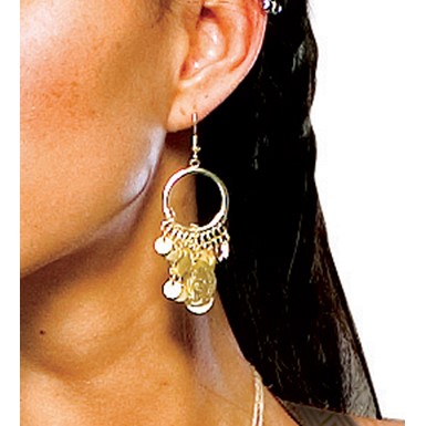 Roman Spartan Queen Coin Earrings Jewelry