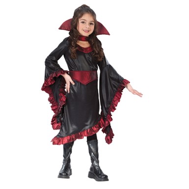 Ruffle Vampiress Girl Child Halloween Costume