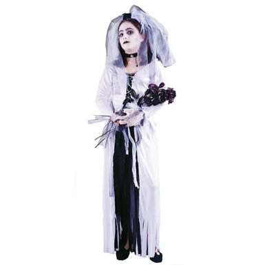 Skeleton Bride Girl Kids Halloween Costume