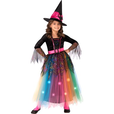 Spider Witch Light Up Child Halloween Costume