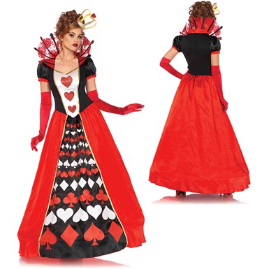 Womens Deluxe Queen of Hearts Halloween Costume