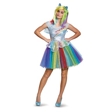 Womens Deluxe Rainbow Dash Halloween Costume