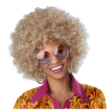 Womens Dirty Blonde Foxy Lady Afro Wig