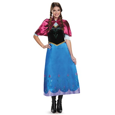 Womens Frozen Traveling Anna Deluxe Costume