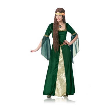 Womens Green Renaissance Lady Halloween Costume
