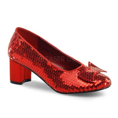 Womens Halloween Dorothy Red 2" Heeled Shoes